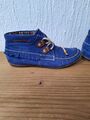 Tamaris Schuhe Gr. 38 Blau Wildleder  Leder Ausgefallen 