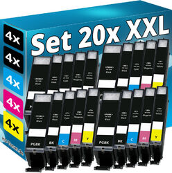 20x XL TINTE PATRONEN mit CHIP für CANON PIXMA IP8750 MG6350 MG7150 IX6850 MX725