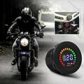 DC 12V LED Digitalanzeige Voltmeter Einbau Rund Wasserdicht Auto Motorrad -