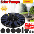 1.5W Solar Pumpe Rund Teichpumpe Fontäne Gartenteich Springbrunnen Wasserspiel