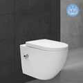 Spülrandloses WC Hänge WC Softclose Nano-Beschichtung Deckel Bidet-Funktion lang