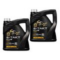 2x4 Liter MANNOL 4-Takt Plus 10W-40 Motoröl Motorradöl Bike Oil JASO MA/MA2