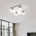 Deckenleuchte Deckenlampe LED 4 flammig Chrom Design Wohnzimmerlampe Flurleuchte
