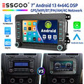 Android 13 7" Apple Carplay Autoradio 4+64G GPS Navi Für VW Golf 5 6 Passat Polo