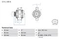 BOSCH Lichtmaschine Generator Lima 0 986 046 300 +122.59€ Pfand für MERCEDES Bus