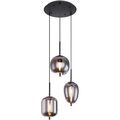 LUXUS HÄNGELAMPE PENDELLEUCHTE DECKENLAMPE METALL SCHWARZ 3 FLAMMIG 76459396