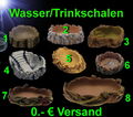 TOP Terrarium 🍀 TRINK - u. BADESCHALE WASSERSCHALE Reptilien Napf Vögel Nager🍀