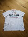 HERREN CAMP DAVID Polo-Shirt weiß mit Frontdruck Gr. XXXL NEU