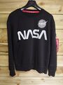 Alpha Industries x NASA - schwarzes Sweatshirt - Medium - Pullover Pullover Pullover 