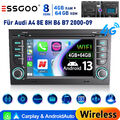 Autoradio 4+64G Für Audi A4 8E 8H B6 B7 2000-2009 Android 13 GPS NAVI BT WIFI FM