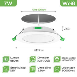 1-12er LED Einbauleuchte IP65 Einbaustrahler Decken Leuchte Set Einbau Spot 230V