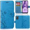 Handytasche für Samsung Galaxy A23 / A23 5G Schutz Hülle Blumen Case Wallet Etui