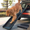 Hundetreppe Hunderampe klappbar max 90KG Teleskop Einstiegshilfe Tiertreppe