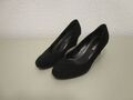 Maripe Wildleder Pumps Schuhe Keilabsatz schwarz Gr.38 (K134-01)