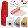 Glitzer Pailletten Tüll Rolle Weihnachtsdeko Organza DIY Party Zubehör 25M