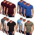 Jack & Jones 3er Pack V-Neck Herren Basic T-Shirt Slim Fit  schwarz blau NEU