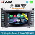 Autoradio Carplay KAM DAB+ Für Mercedes Benz A B Klasse W169 Android 12 GPS RDS