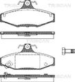 TRISCAN Bremsbeläge Bremsbelagsatz Bremsklötze Hinten 8110 10539