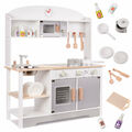 Spielküche Kinderküche groß A31 XL Holzküche für Kinder Küchenzeile weiß Set