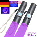 2X UV Licht Schwarzlicht LED Taschenlampe 395nm Zoom USB Scorpion Bernstein AKKU