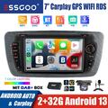 2+32G Carplay Autoradio DAB+ GPS NAV RDS Kam Für Seat Ibiza MK 4 IV 6J 2009-2013