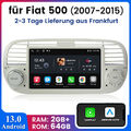 DAB+ Für Fiat 500 2007-2015 Autoradio Android 13 GPS Navi Carplay WIFI 64GB RDS