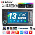 Carplay Android 13 2+32G Autoradio GPS NAV DAB+ BT Für Audi A4 S4 RS4 B6 Kamera