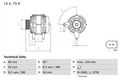 BOSCH 0 986 041 480 Lichtmaschine Generator 70A 14V für VW Golf IV Variant (1J5)