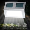 LED Solar Wandleuchte solarleuchte Außenlampe Gartenlampe Solarlampe Edelstahl