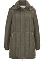 Neu Steppmantel mit Kapuze wattiert Gr. 40 Dunkeloliv Damen Mantel Jacke