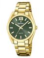 Festina Damenuhr Quarz Boyfriend Goldfarben 37 MM 5 ATM mit Edelstahlband F20640