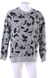 Nike SB Sweatshirt Print Logo Print XL grau schwarz