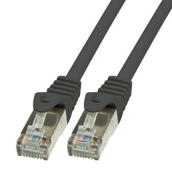 1m CAT.6 Patchkabel Netzwerkkabel SFTP schwarz LAN Ethernet DSL RJ45 Kabel 