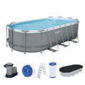 Bestway® Power Steel™ Frame Pool Komplett-Set mit Filterpumpe 549 x 274 x 122 cm