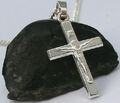 Jesus Christus Korpus Kreuz Anhänger Kette Echt Silber Schmuck 925 Collier Neu