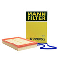 MANN-FILTER C 2998/5 x Luftfilter für VW SKODA SEAT