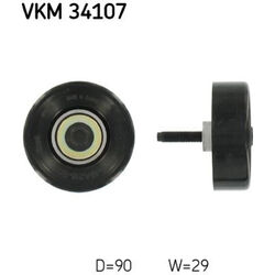 SKF VKM 34107 Umlenkrolle Führungsrolle Keilrippenriemen für FORD COURIER DAW