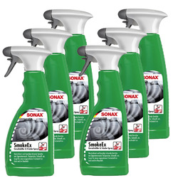 SONAX SMOKEEX GERUCHSKILLER & FRISCHE-SPRAY SMOKE EX GERUCHSENTFERNER 6x 500ml 