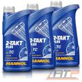 MANNOL 3x 1 L LITER 2-TAKT PLUS MOTOR-ÖL ZWEIRADMOTORFAHRZEUGE