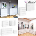 Kommode Sideboard Mehrzweckschrank Schrank Schubladen Set Ruben Weiß Vicco