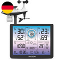 Raddy VP7 Wetterstation Funk Mit Außensensor Thermometer Hygrometer, 7,4'' Digit