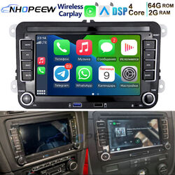 Apple Carplay Autoradio GPS NAVI 2+64GB Android 13 für VW GOLF 5 6 Passat Touran