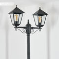 Außen Lampe Steh Leuchte Garten Wege Poller Sockel Beleuchtung Glas Klar schwarz