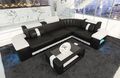 Ecksofa Leder Couch Ledersofa Eckcouch Schwarz Weiß Ledercouch Bergamo L Form