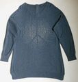 Damen Strick, Pullover, Dunkelgrau, große Applikation, Gr. 44/46,  *TOP-Zustand*