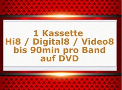 Digitalisieren Mini DV, Hi8, Vhs-C, Video8, Digital8, VHS auf DVD Überspielen