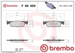 Brembo P68059 Bremsbelagsatz für Scheibenbremse Bremsbelagsatz 