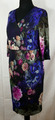 BASLER Traumhaftes Stretch Kleid Bunt Blumen Edel Frühling Sommer Größe 44 TOP!