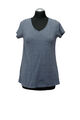 Tommy Hilfiger Denim Damen T-Shirt Gr. S | 36 | blau kurzarm V-Ausschnit (21046)