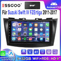 Autoradio 32G Android 13 CarPlay GPS Navi RDS DAB Für Suzuki Swift IV 2011-2017